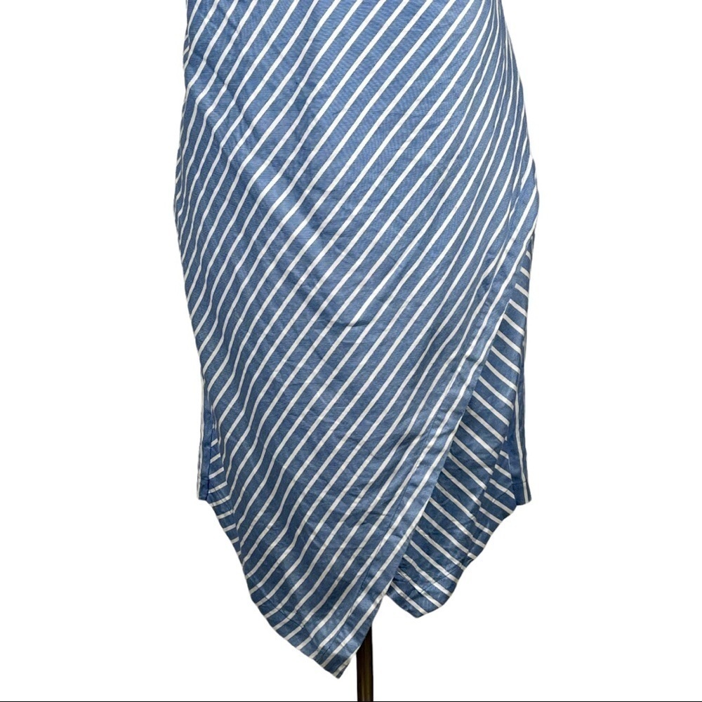 GLAMOUR X LANE BRYANT STRIPED ONE SHOULDER BOW ASYMMETRIC DRESS - Picture 6 of 14